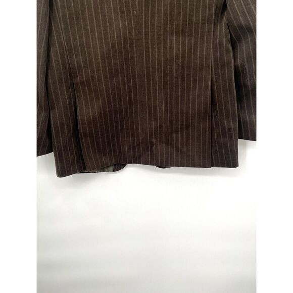 Banana Republic 38S Chalk Stripe Flannel 100% Cotton Stretch Tweed Suit Jacket - Picture 7 of 13